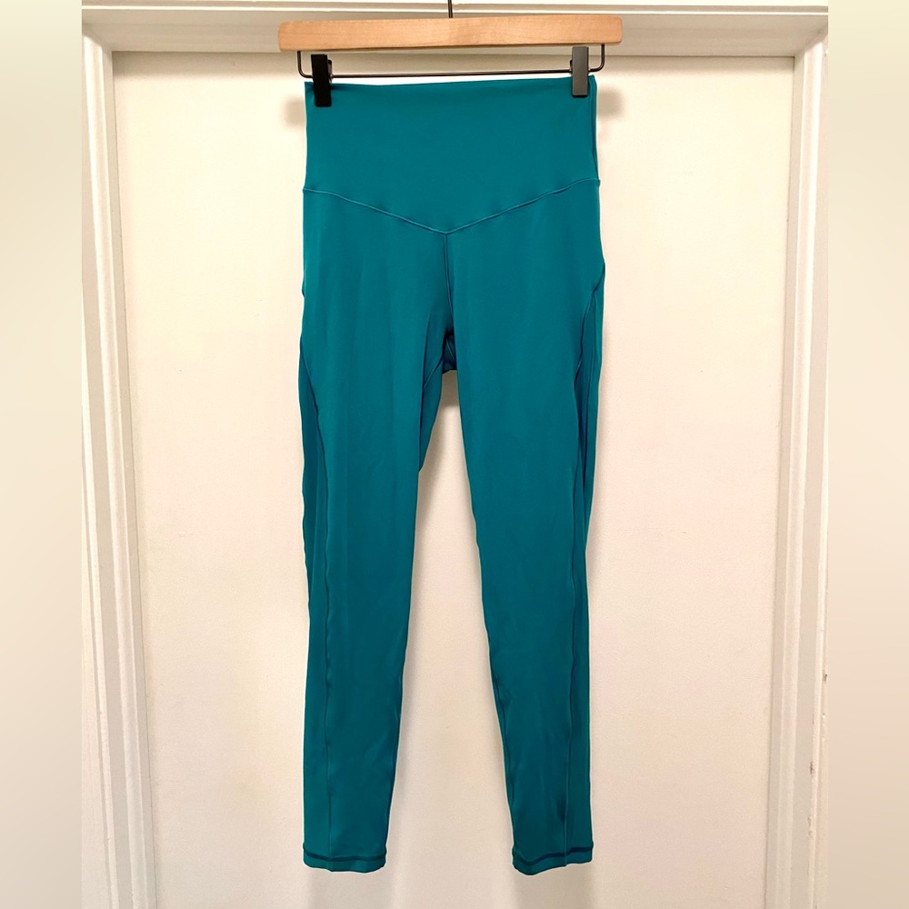 Aerie Offline Real Me High Rise 7/8 Leggings womens size medium Teal Green Envy